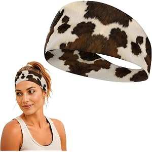 CVNBFJI Fashion Wide Headband for Women Men, Soft Running Headband for Fitness Workout, Cute Stretchy Sweatband Hairband