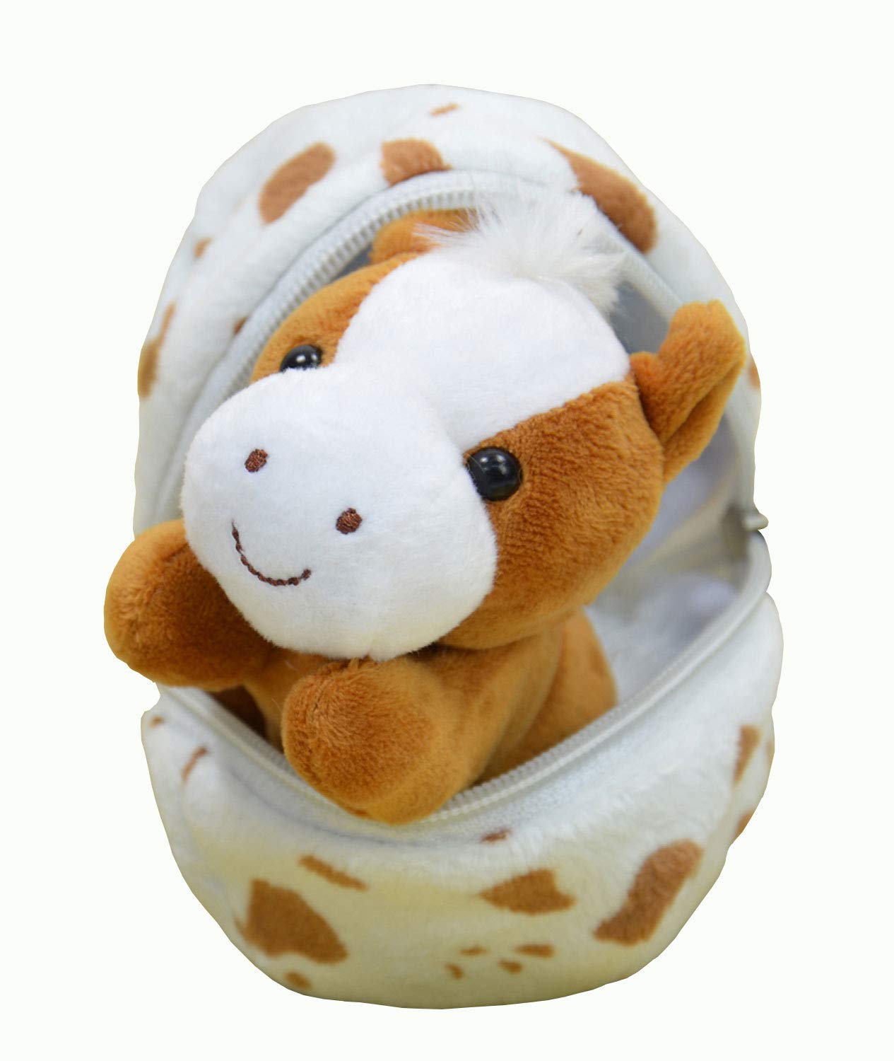 Kögler 75766 - Lotti, mini pony made of plush in egg, approx. 13 cm, small plush toy for cuddling and loving, as a small gift for children, boys and girls.