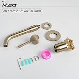 PHASAT Brushed Gold Wall Mounted Basin Tap Hot Cold Mixer PTBB06LG view 8