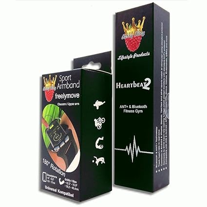 BerryKing Heartbeat 2 mit Smartphone Sportarmband Freelymove für Oberarm - Handyhalter Handytasche Sportset Laufen Joggen Mar