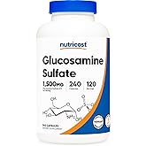Nutricost Glucosamine Sulfate 1500mg, 240 Capsules - 750mg Per Capsule, Gluten Free, Non-GMO