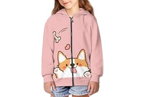 DISNIMO Kids Girls Full Zip Hoodie Sweatshirt Jacket Long Sleeve Casual Coat Top 6-16 Years