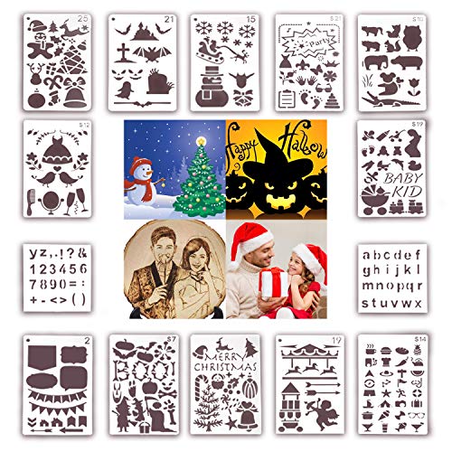 Wood Burning Kit, Soldering Iron Tool [Upgraded] On-Off Switch Pyrography Wood Burning Pen for Embossing Adults Beginners Birthday Wedding Anniversary Halloween Christmas DIY (54Pcs)