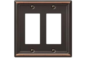 Amerelle 149RRDB Chelsea Wallplate, 2 Rocker, Aged Bronze