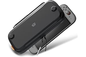 G.S.TAC EDGE G.S.TAC Tactical Slim Carrying Case Compatible with Switch 2 (2025), Hard Storage Bag with 12 Game Card Slots, Portable Travel Case for Switch 2 Console and Accessories, Black