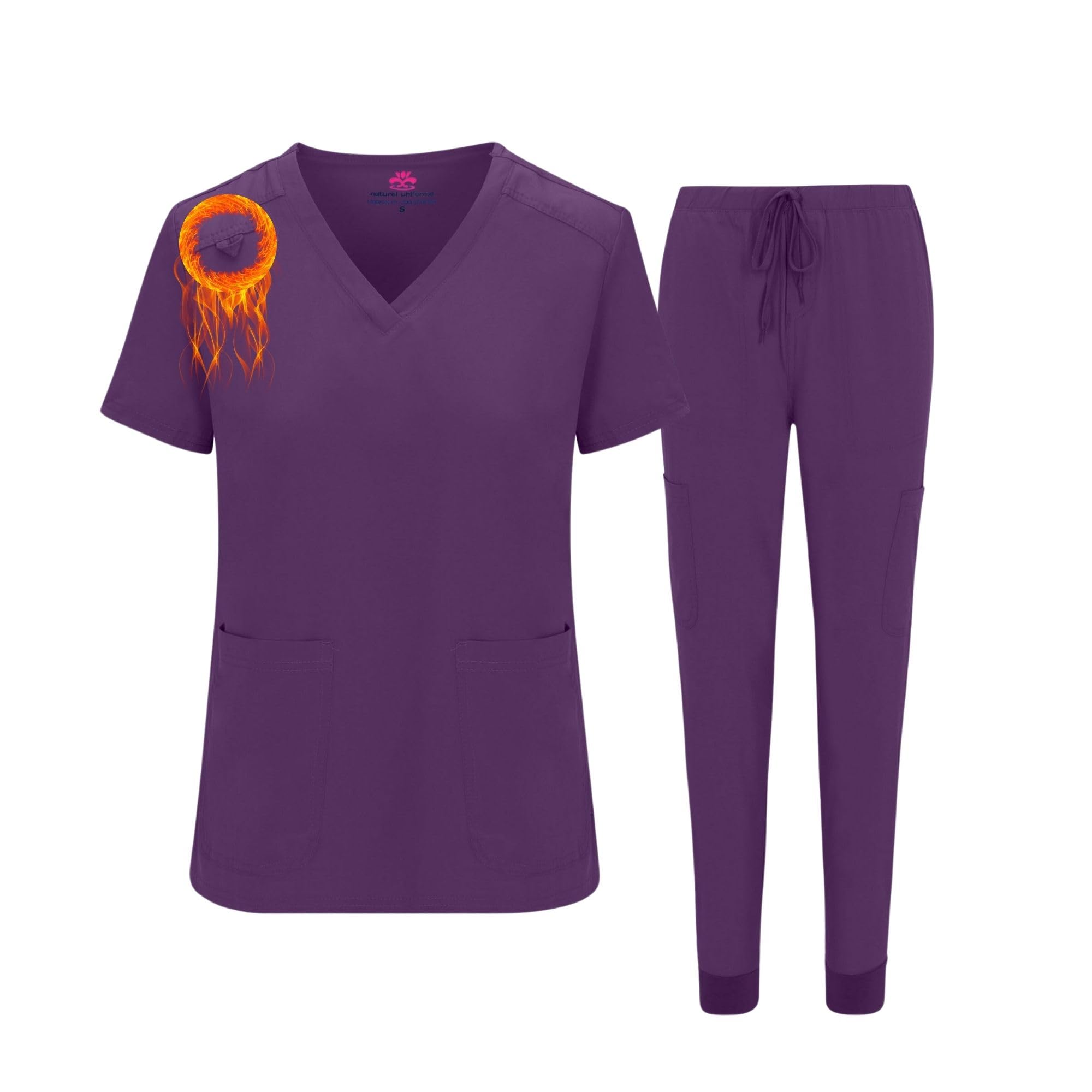 M&M SCRUBS Women's Essential Jogger Scrub Set