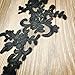 2 Pcs Wine Red Flower Lace Patches for Wedding Dress DIY Clothing Flower Applique Collar Material