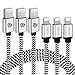 Voltrix Cable - MFi Certified Charger 6ft 3 Pack Nylon Braided - Fast Charging & Sync Power Cord Compatible with iPhone X/Xs /Xs Max/Xr / 8/7 Plus and iPad Pro Mini Air - Grey