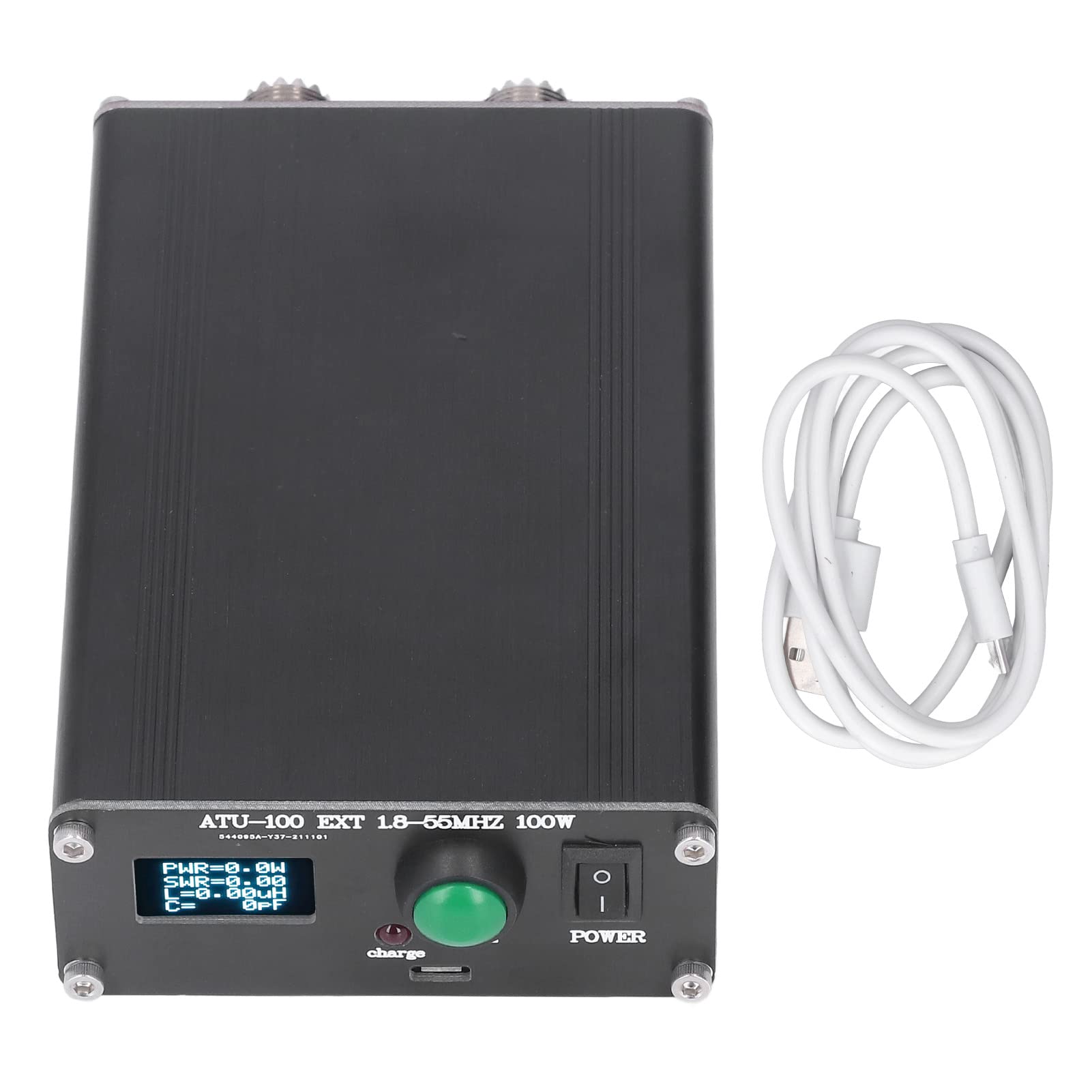 Antenna Tuner ATU-100 1.8-50MHz 0.96IN Firmware Programmed with Housing Assembled Machine with USB Cable for Radio Equipment