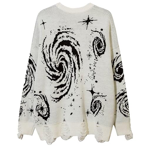 Aelfric Eden Men's Oversized Graphic Printed Knit Sweaters Casual