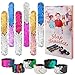 Satkago 12 Pcs Mermaid Slap Bracelets Two-Color Decorative Reversible Sequin Bracelet Birthday Party Favors for Girls Prizes for Kids Classroom Gifts