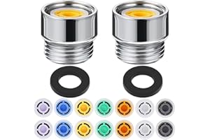 Eyech 2-Pack Shower Flow Reducer Limiter Set Water Flow Saver Adapter, 1/2 Inch Flow Restrictor Control Valve for Fixed Showe