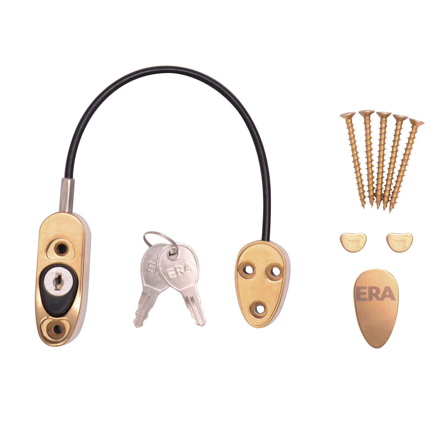 ERA Child Safety Window Locking Restrictor (Polished Gold)