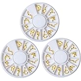 CTIRCHIU Zodiac Nail Art Charms 36pcs Rhinestone Decoration for Acrylic Nails 3 Boxes of 12 Motifs and DIY Projects