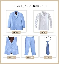 Boys Suit Kids Light Blue Suits for Boys Wedding