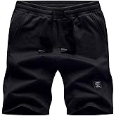 JMIERR Mens Cotton Sweat Shorts with 3 Pockets Workout Lounge Jogger Athletic Shorts 7 inch Inseam Running Shorts