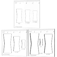 Nested Bow Tie Router Template Set - 6mm Acrylic Woodworking Jigs For Decorative Inlays (1-4 Inch)