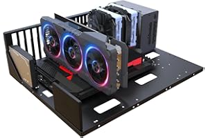 DIY Mountable Gaming Computer Case Open Chassis for E-ATX/M-ATX/ITX Motherboards, Optimized Design