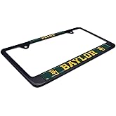 Black Metal License Plate Frame - Second Generation - Mascot Version (Baylor)