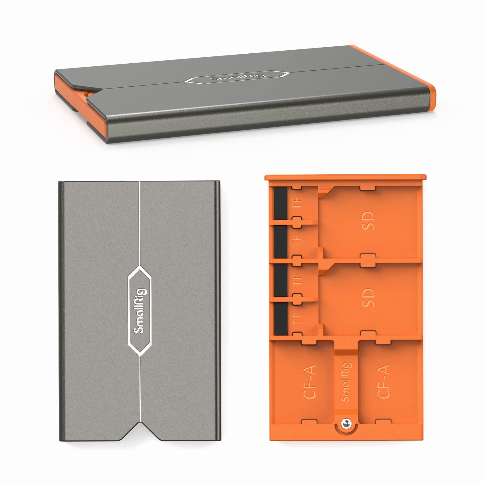 SMALLRIG SD Card Holder Memory Card Storage Case 8 Slots for 2 SD Cards + 2 CFexpress Type-A Cards + 4 TF Cards - 4107