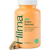 Hilma Natural Sinus Support, 120 Vegan Capsules | Organic &amp; Non-Drowsy All Day Allergy &amp; Sinus Relief, Butterbur, Stinging Nettles and Spirulina, Clinically Proven Ingredients