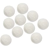 PATIKIL Wool Felt Balls Beads Wool Felting Pom 2cm 20mm White for Home Crafts Handcrafts Project DIY Pack of 10