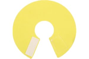 Lymizhuo Bird Collar, Adjustable Parrot Recovery Collar, Yellow, Felt Cloth, Prevents Licking & Pecking, Medium & Small Birds