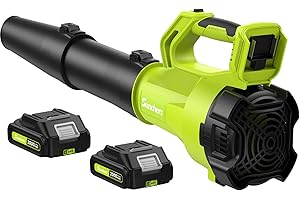 SUNCHERS Leaf Blower Cordless with 2 Batteries and Charger, Electric Battery Powered Cordless Leaf Blower, Portable Lightweight Handhold Blowers for Blowing Leaves, Patio Cleaning, Lawn Care and Dust