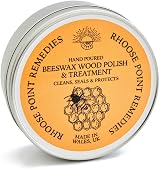 Rhoose Point Remedies Premium Beeswax Wood Polish 100ml UK Made view 1