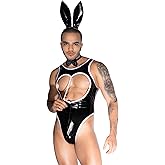 Sipumia Mens Cosplay Costume Tuxedo Sexy Lingerie Set Role Play Rabbit Man Uniform Gay Bar Nightclub Outfit