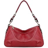 Kattee Soft Leather Hobo Handbags for Women, Genuine Top Handle Bags Vintage Shoulder Purses