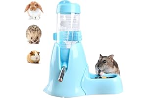 Shudyear 3 in 1 Pet Automatic Water Dispenser PP Water Bottle No Drip Small Pet Water Bottle for Dwarf Hamster Mouse Rat Hedgehog (Blue)