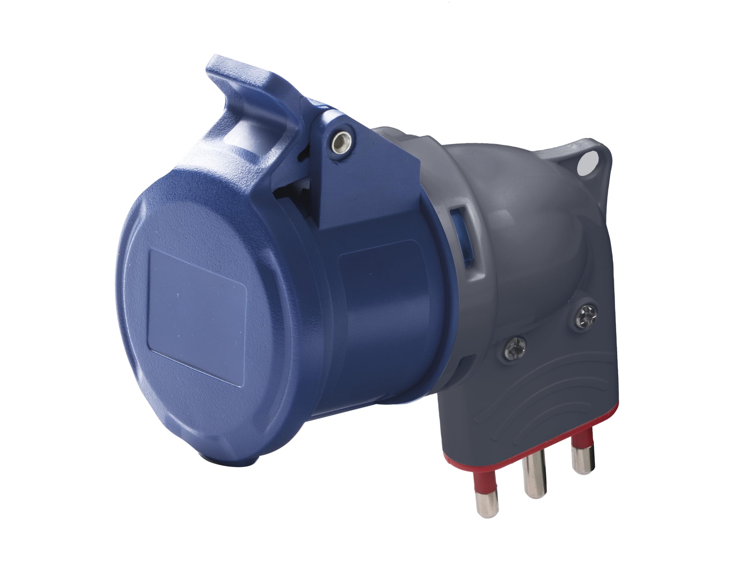 ROSI Industrial Adapter - Italian Comb Plug 16A, Industrial Socket 16A 2P+T, IP20