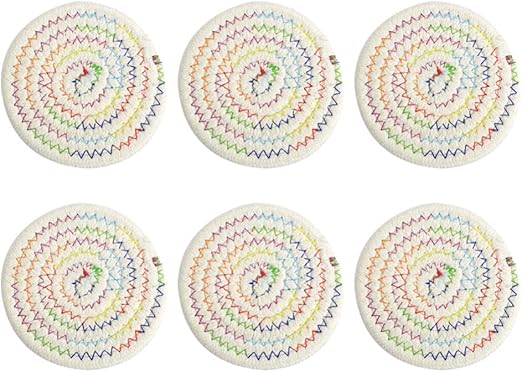 Compra VOSAREA 6pcs diámetro Redondo 11cm algodón tapete Tejido ...