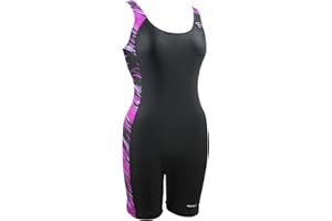 Adoretex Women's Scoop Back One Piece Water Aerobics Unitard Boyleg Swimsuit