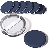 MOHOPE 8Pcs Air Cushion Makeup Sponges for Foundation with Portable Box | Latex-Free Blending Sponge for Liquid, Cream, Foundation and Powder | Round Powder Puff | Blue