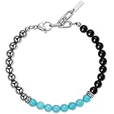 GAVU 6mm Triple Protection Bracelet for Men, Hematite Tiger Eye Obsidian Bracelet, Crystal Bracelet for Men