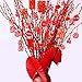 Winlyn 106 Pcs Chinese New Year Decorations - Hanging Good Luck Ornaments, Red Lanterns, Festive Tree Ornaments, Paper Fans for Asian Lunar New Year 2025 Year of The Snake Party Decor