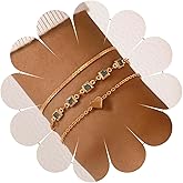 Erimberate Bohemian Layered Heart Emerald Bracelet Gold Snake Bone Chain Bracelet Emerald Green Bracelet Green Cz Chain Bracelet Jewelry for Women