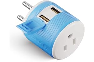 OREI Thailand Travel Plug Adapter with Dual USB - USA Input - Type O (U2U-18), Will Work with Cell Phones, Camera, Laptop, Tablets, iPad, iPhone and More