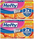 Hefty Slider Storage Bags, Quart, 40 Count (Pack of 2)
