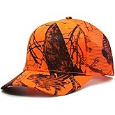 The Vintage Year Plain Cotton Structured Mesh Adjustable Trucker Sports Baseball Cap (Blaze)