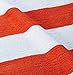 Kaufman- Orange Cabana Stripe, Large Beach and Pool Towels- Set of 4. 100% Cotton Maximum Absorbency and Softness