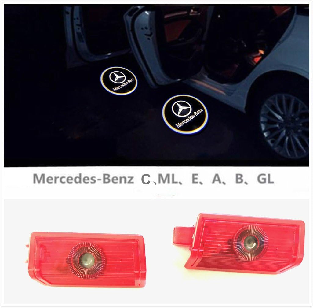 MAX WHOLESALE For Mercedes Benz Logo LED Emblem Step Door Courtesy Welcome Light Ghost Shadow Laser Projector (2)