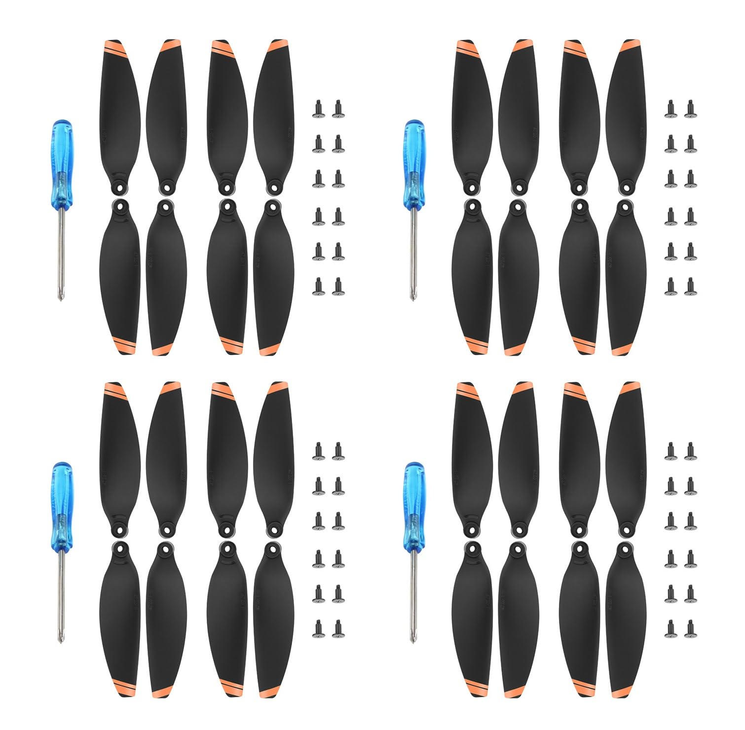 32x/16x Propellers For DJI Mini 2 SE/Mini 2 / Mini SE Replacement 4726 FM Prop Blades Low noise Wings for Drone Accessories Screws & Screwdrivers Colour Tips (32x Orange Tip)