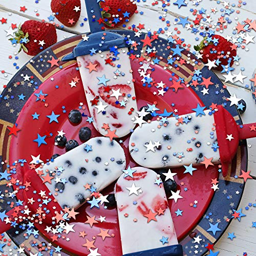 image for meekoo 4.23 oz Independence Day Table Confetti Stars Confetti Patrioti