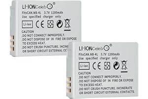 Li-ion Celeb Replacement Battery NB-4L (2 Pack) Batteries PowerShot ELPH 300 HS Compatible with CAN0N 【3.7V/1200mAh】 High Per