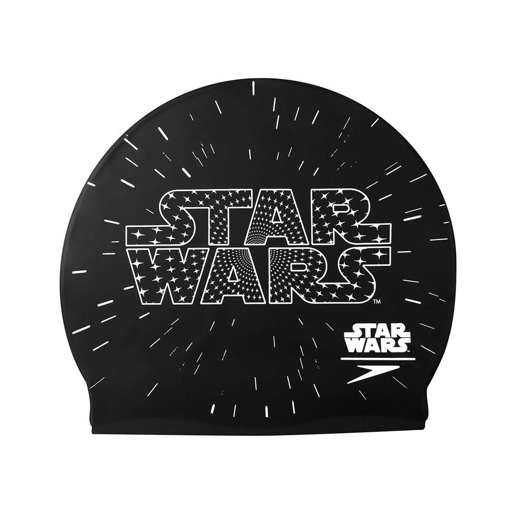 Speedo Unisex Child Star War's Logo Kid's Cap - Black/White, One Size