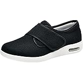 GSFY Women's Diabetic Shoes Wide Width Edema Shoes Breathable Memory Foam Lightweight Walking Sneakers for Elderly Swollen Feet