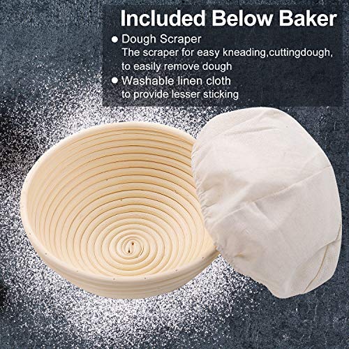 Bread Proofing Basket Set of 2, 9" Sourdough Bread Baking